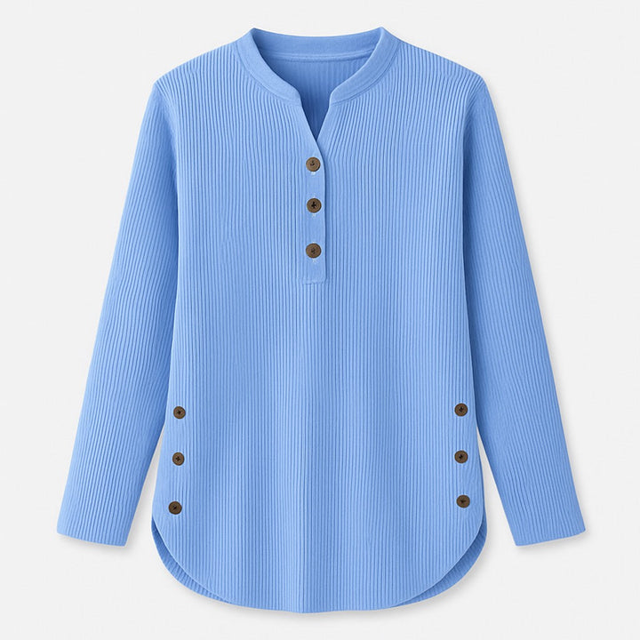 Pull Long à Boutons Femme