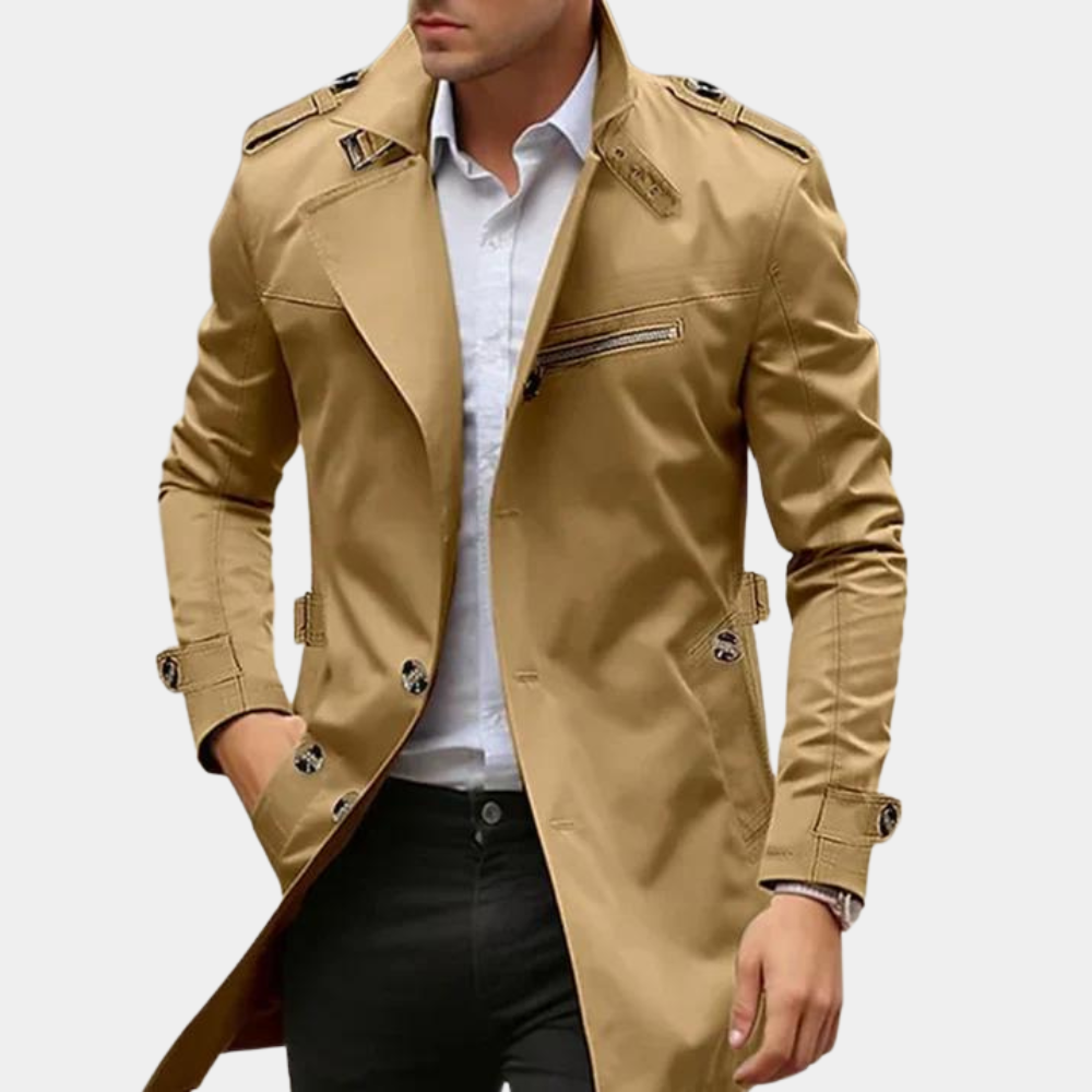 Trench-Coat Mi-Long Homme