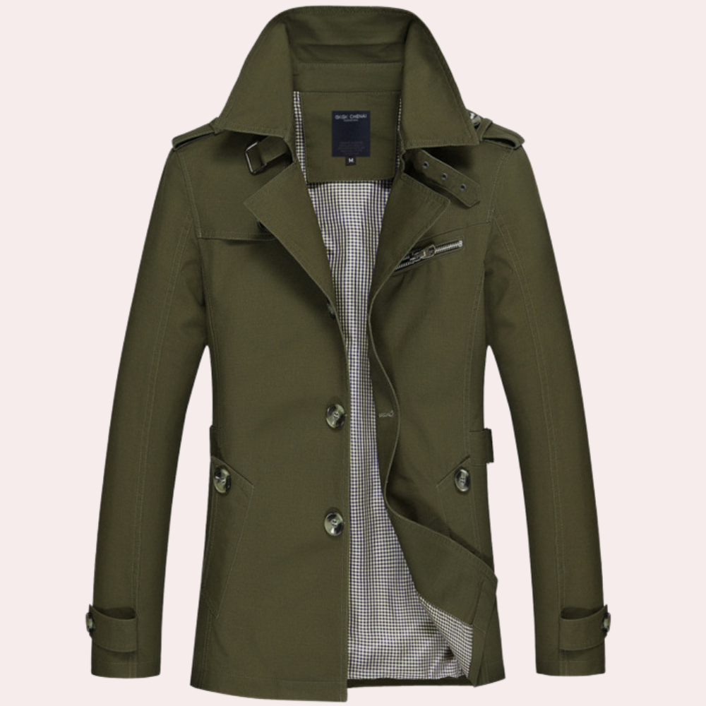 Trench-Coat Mi-Long Homme