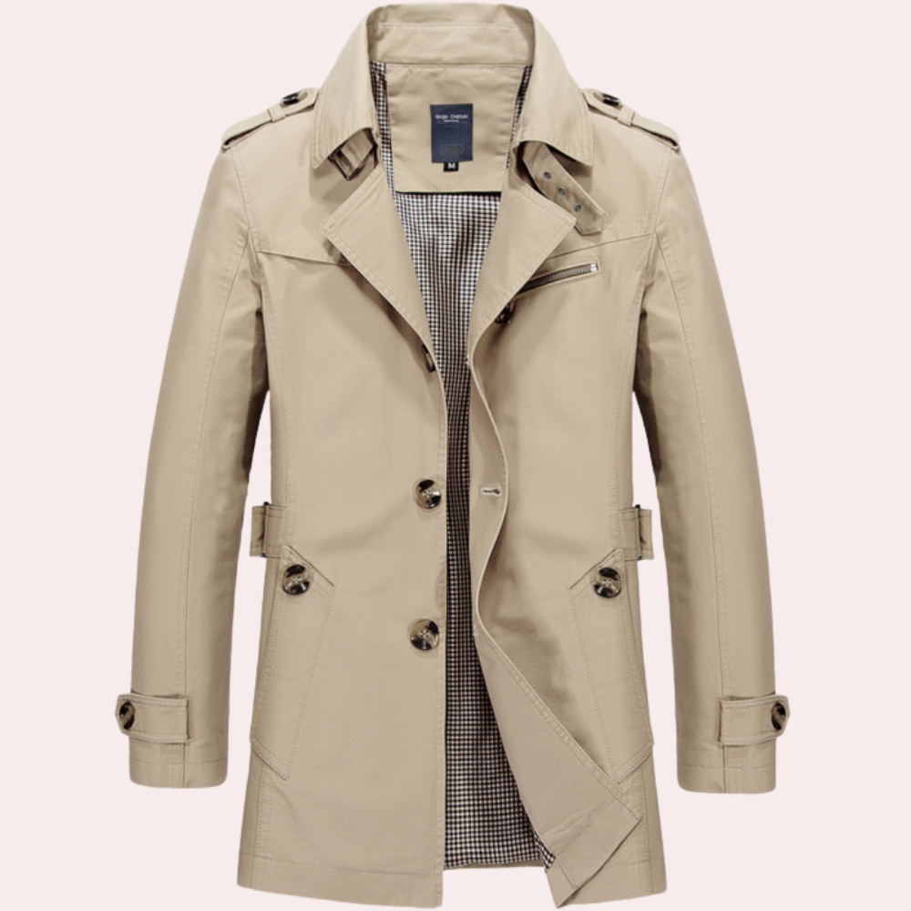 Trench-Coat Mi-Long Homme