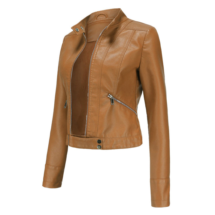 Veste Courte Zippée à Col Montant Femme