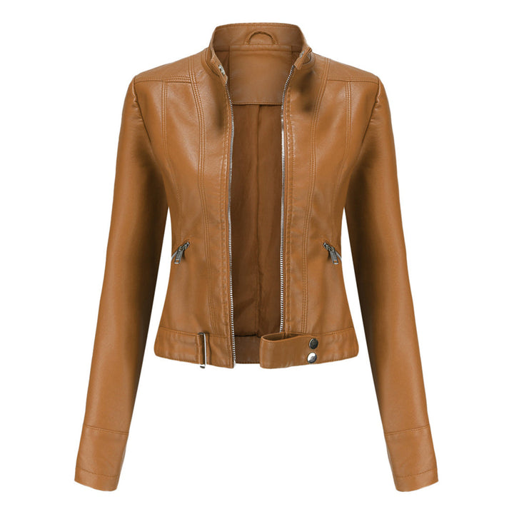 Veste Courte Zippée à Col Montant Femme