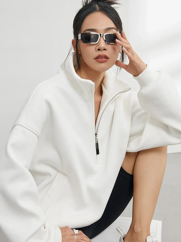 Sweat Oversize à Col Montant Femme