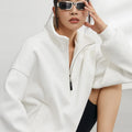 Women's Oversized Stand-Collar Sweatshirt