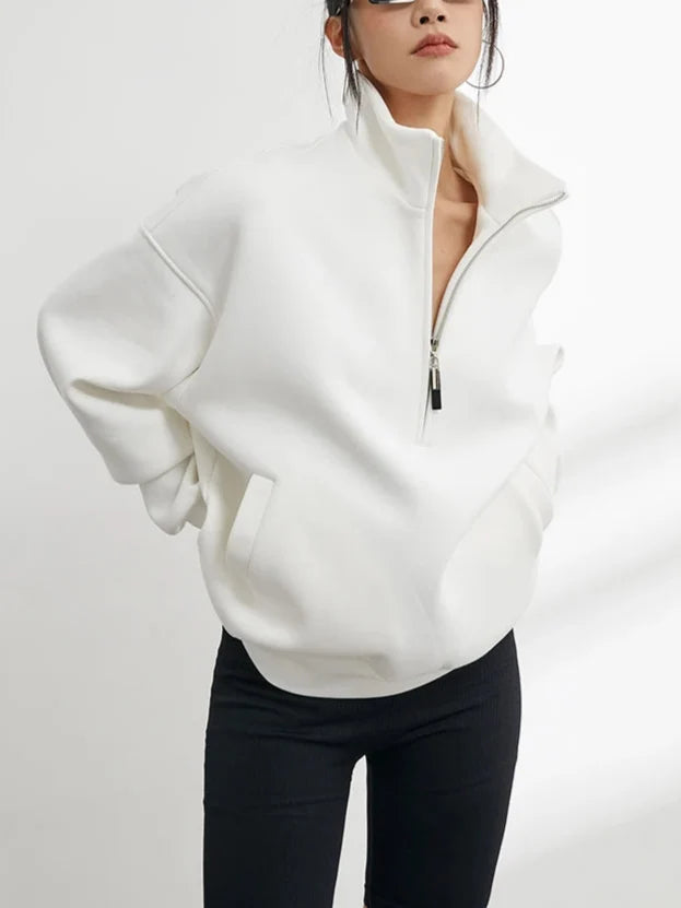 Sweat Oversize à Col Montant Femme