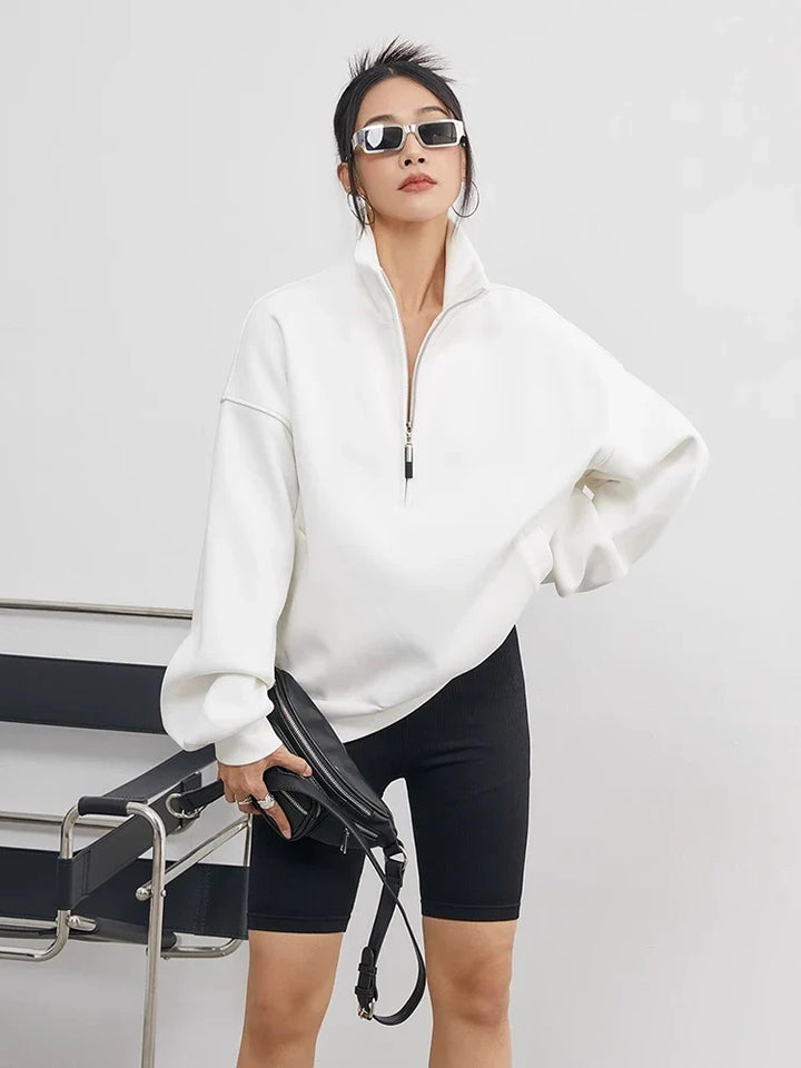 Sweat Oversize à Col Montant Femme