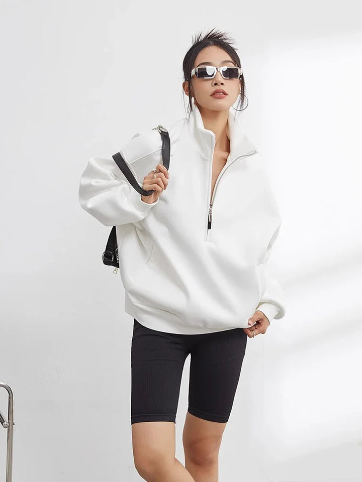 Sweat Oversize à Col Montant Femme