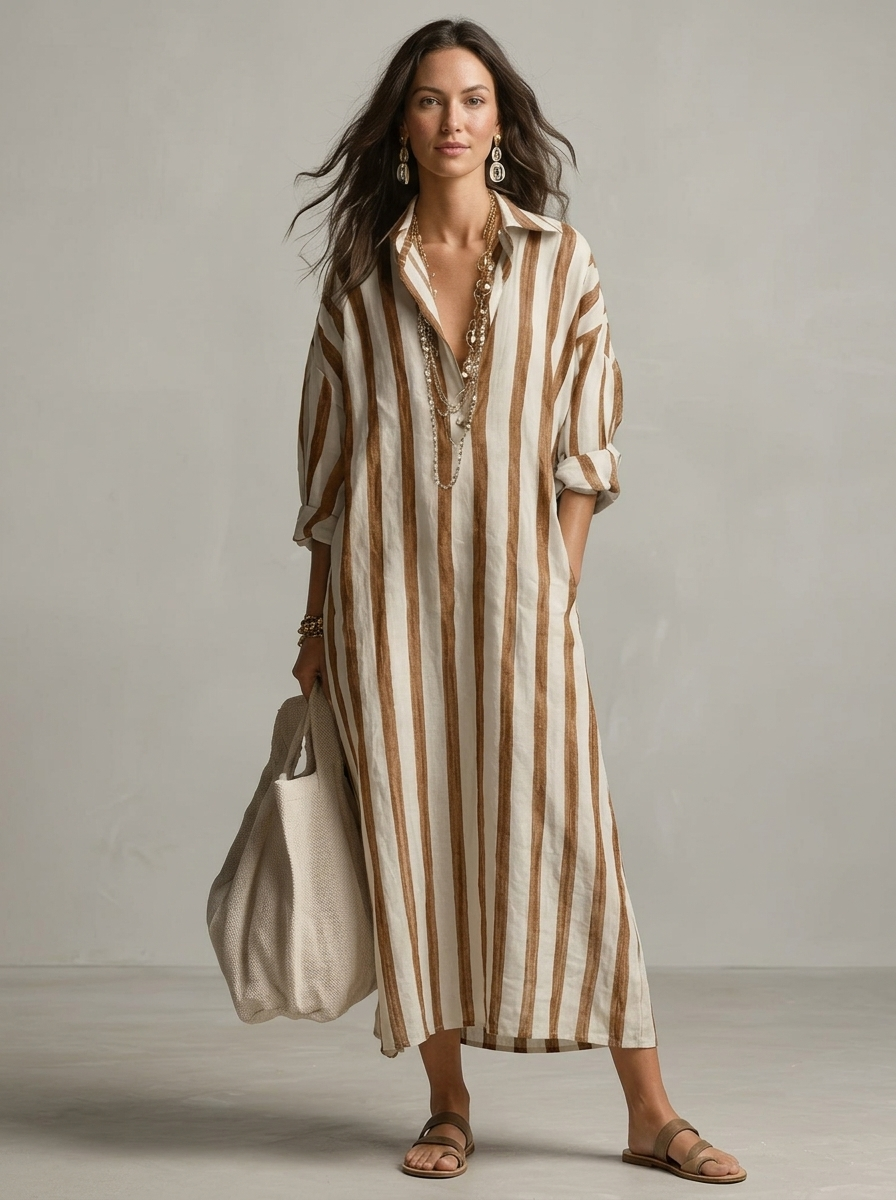 Robe Maxi Fluide Style Resort Femme