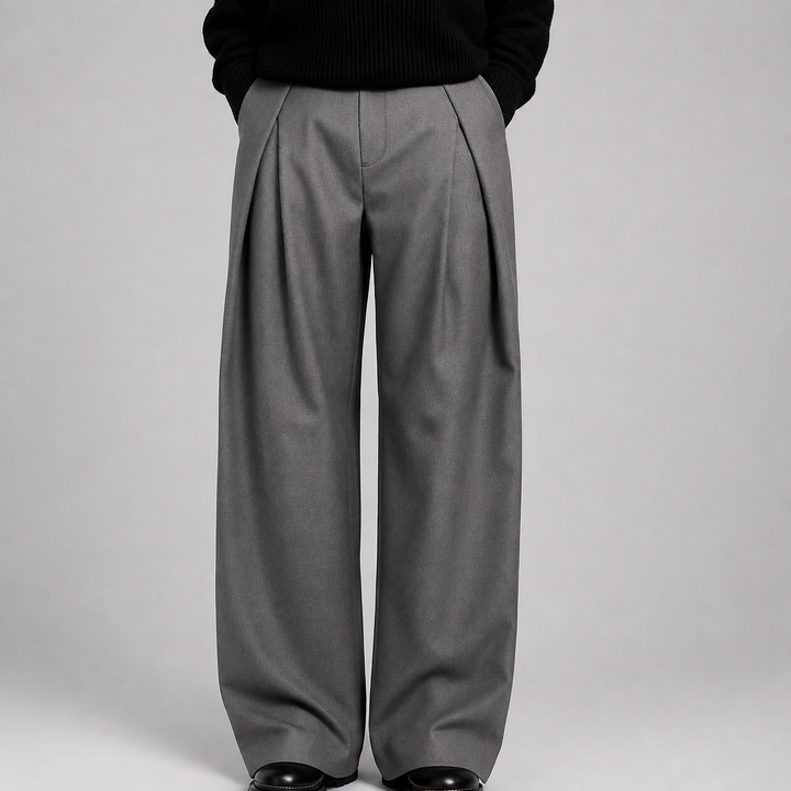 Pantalon Large à Plis Homme