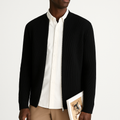 Men's Ribbed Knit Zip-Up Cardigan