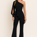 Women's Belted Asymmetrical Jumpsuit