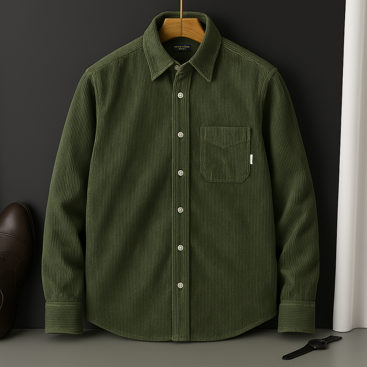 Chemise en velours côtelé Leonardo