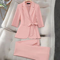 Women's belted suit set