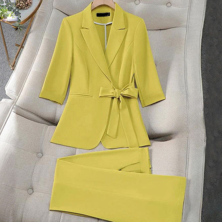 Ensemble Tailleur Ceinturé Femme
