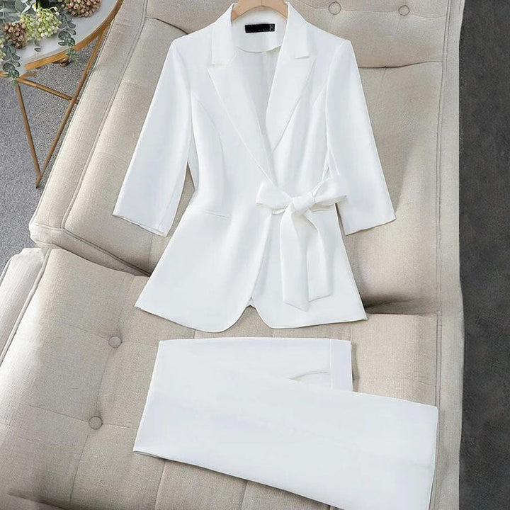 Ensemble Tailleur Ceinturé Femme