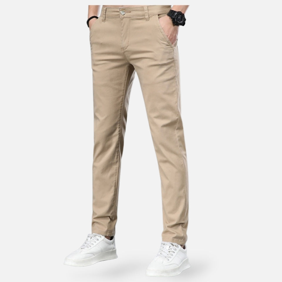 Pantalon Chino à Coupe Ajustée Homme