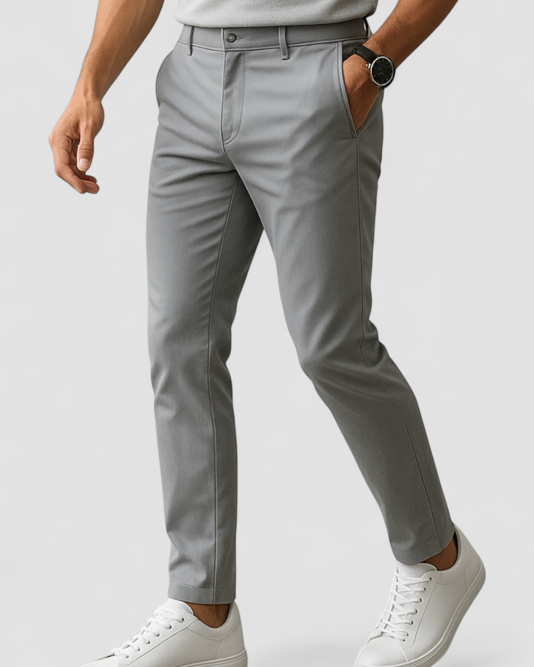 Pantalon Chino à Coupe Ajustée Homme