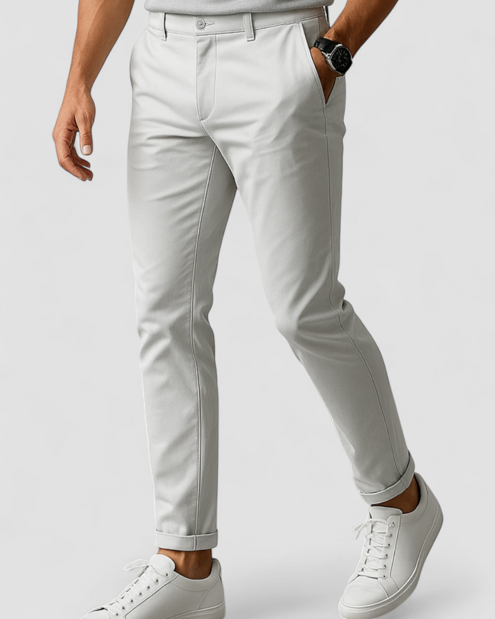 Pantalon Chino à Coupe Ajustée Homme