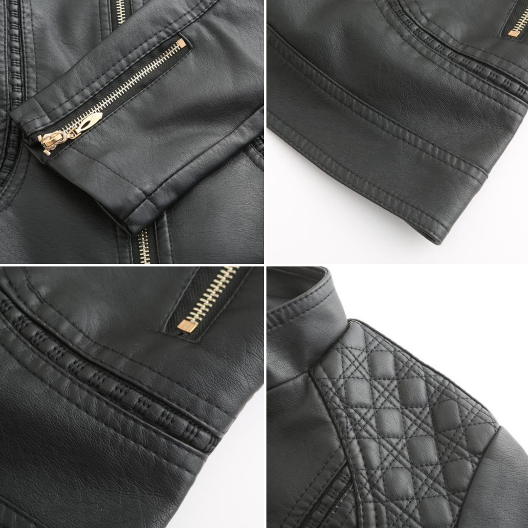 Veste Courte Col Montant Matelassé Femme