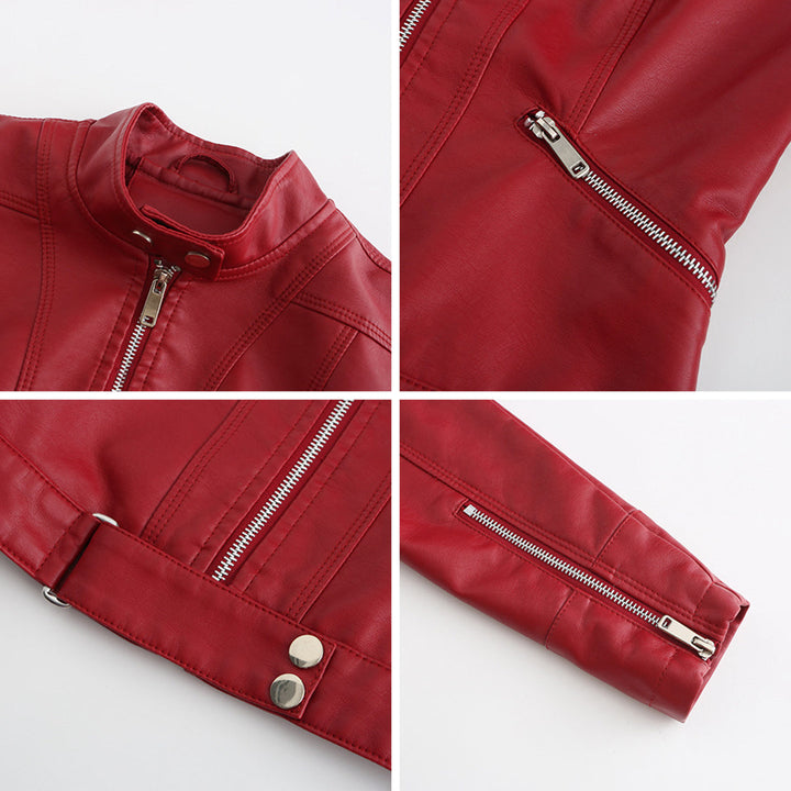 Veste Courte Zippée à Col Montant Femme