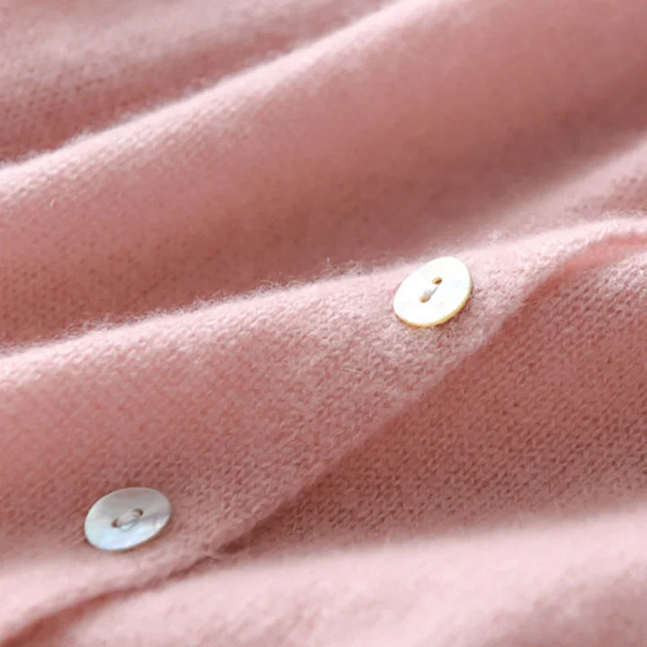 Cardigan Boutonné à Encolure Ronde Femme