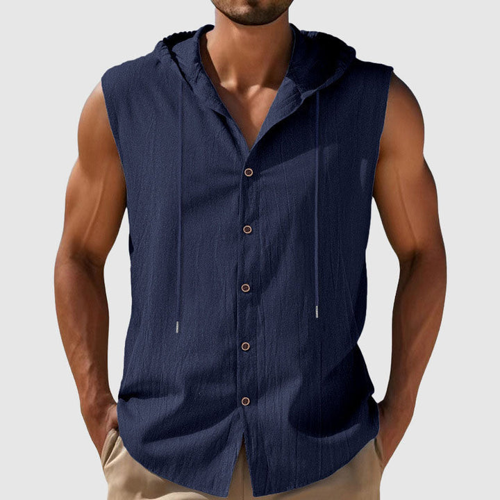 Chemise Sans Manches à Capuche Homme