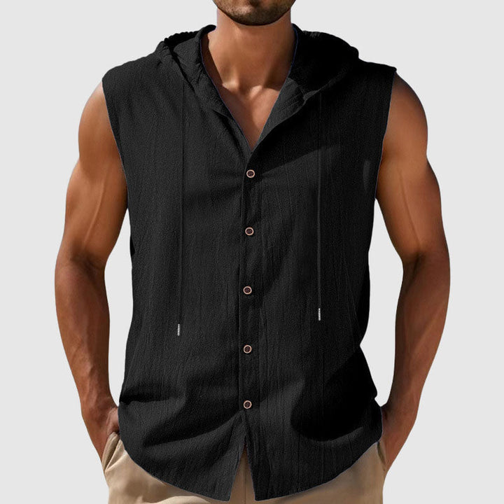 Chemise Sans Manches à Capuche Homme