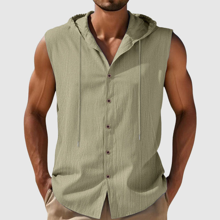 Chemise Sans Manches à Capuche Homme