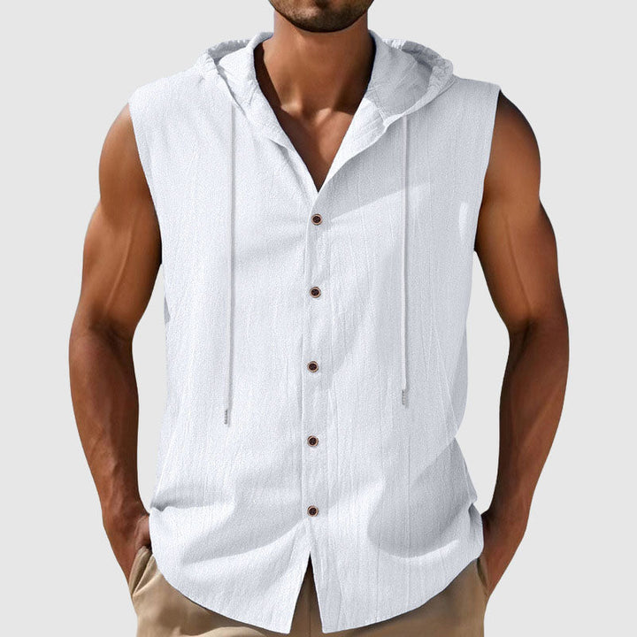Chemise Sans Manches à Capuche Homme