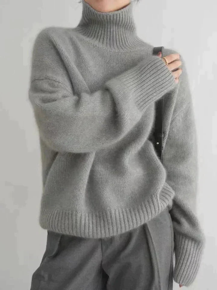 Pull Col Roulé En Maille Femme