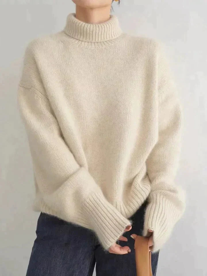 Pull Col Roulé En Maille Femme