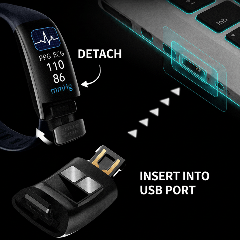 Bracelet Connecté avec Écran de Suivi Santé