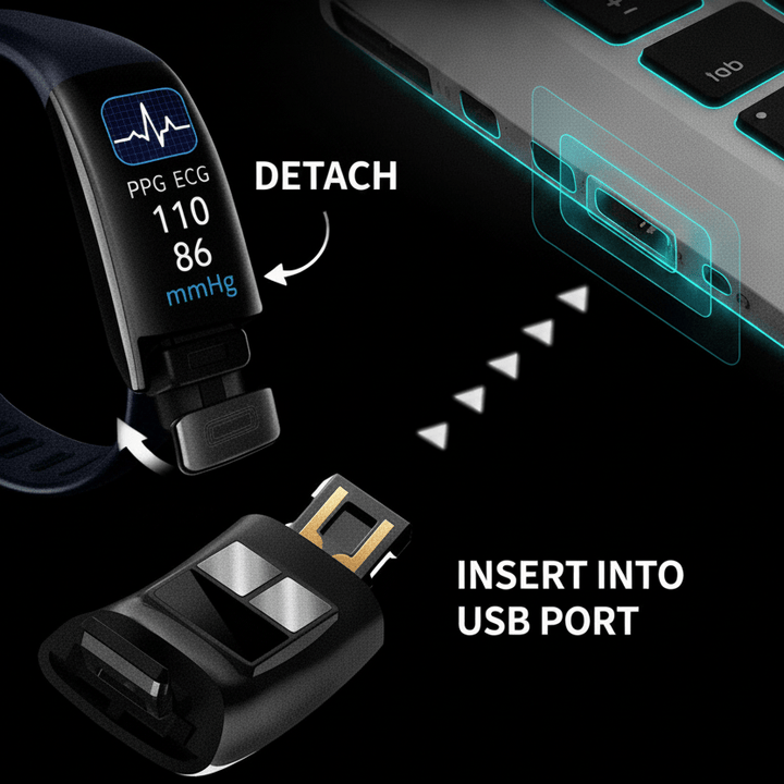 Bracelet Connecté avec Écran de Suivi Santé