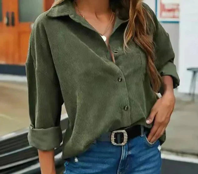 Blouse Boutonnée Casual Femme