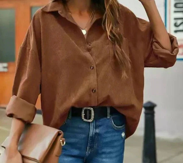 Blouse Boutonnée Casual Femme