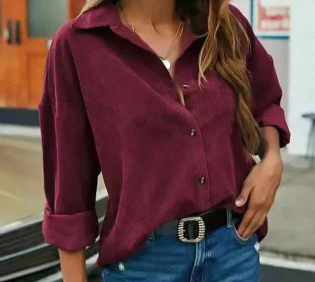 Blouse Boutonnée Casual Femme