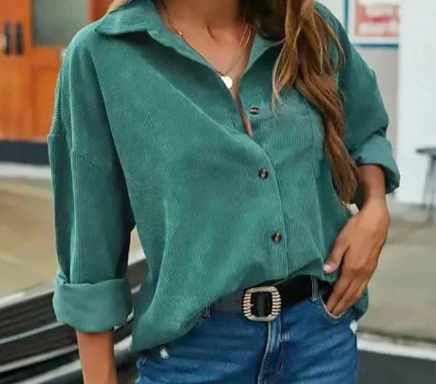 Blouse Boutonnée Casual Femme