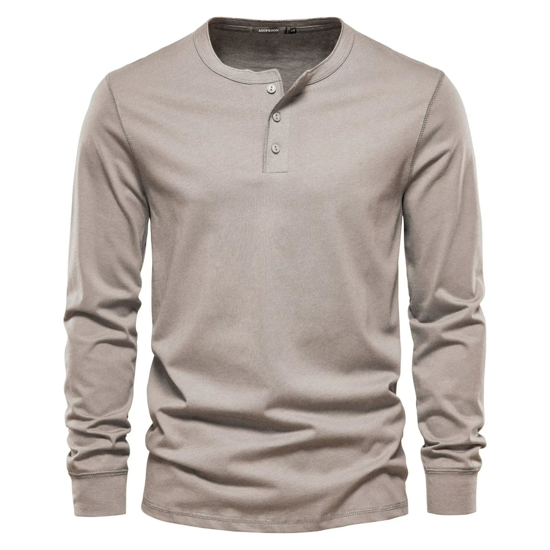 T-Shirt Henley Manches Longues Homme