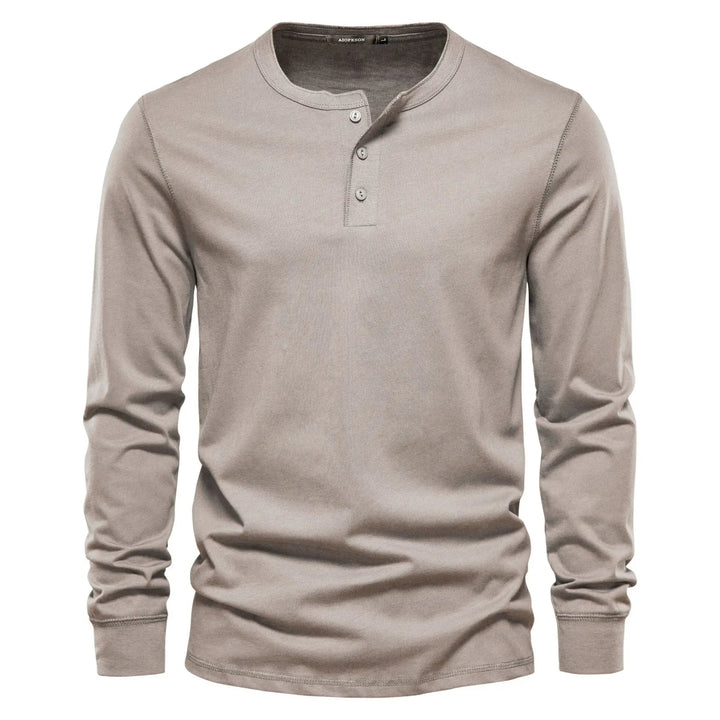 T-Shirt Henley Manches Longues Homme