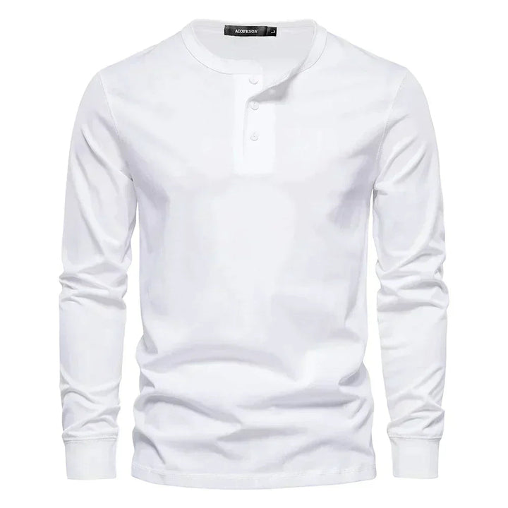 T-Shirt Henley Manches Longues Homme