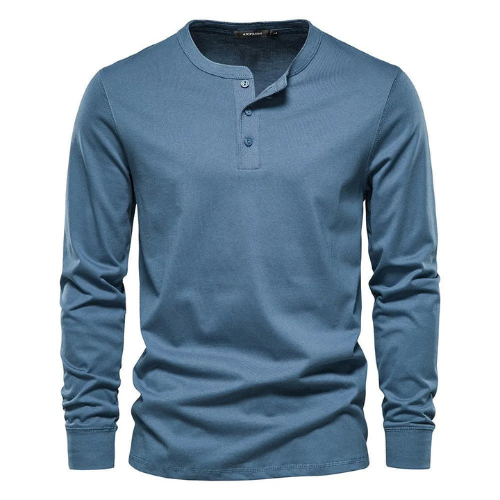 T-Shirt Henley Manches Longues Homme
