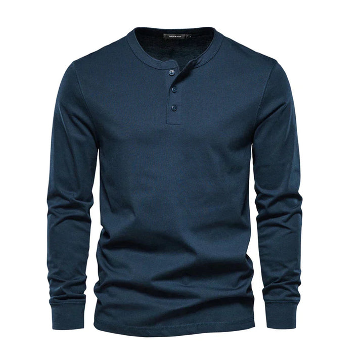 T-Shirt Henley Manches Longues Homme