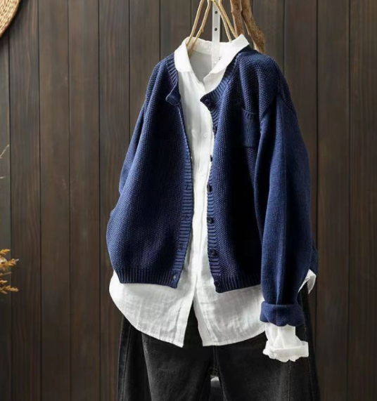 Cardigan Boutonné À Coupe Ample Femme