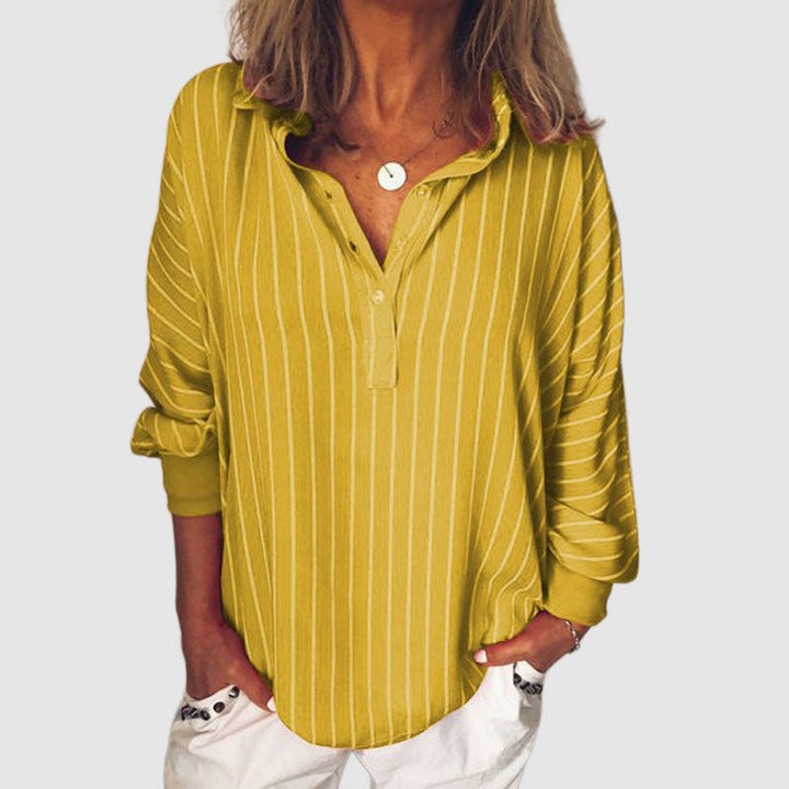 Blouse Rayée Décontractée Femme