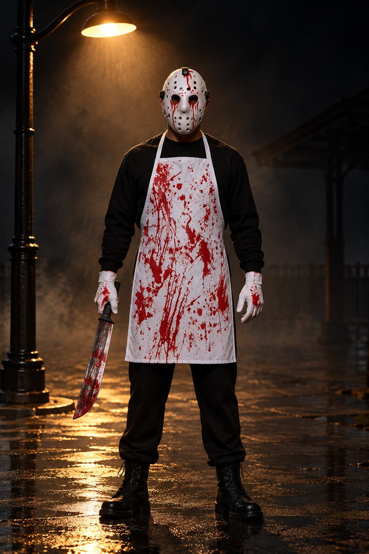 Déguisement Boucher Halloween avec Tablier Homme