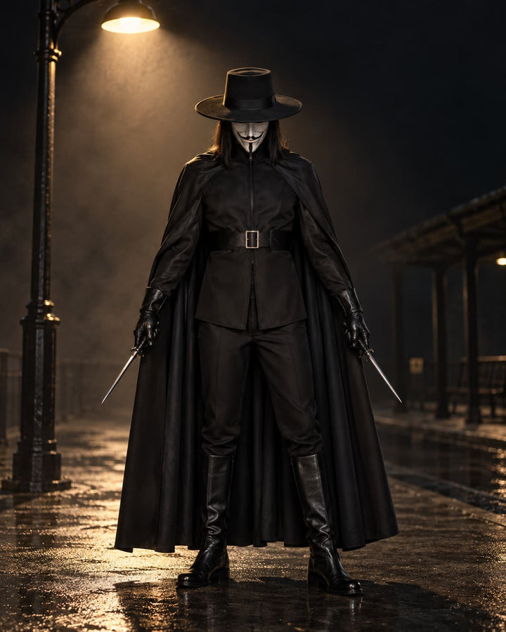 Déguisement Méchant Halloween avec Cape Homme