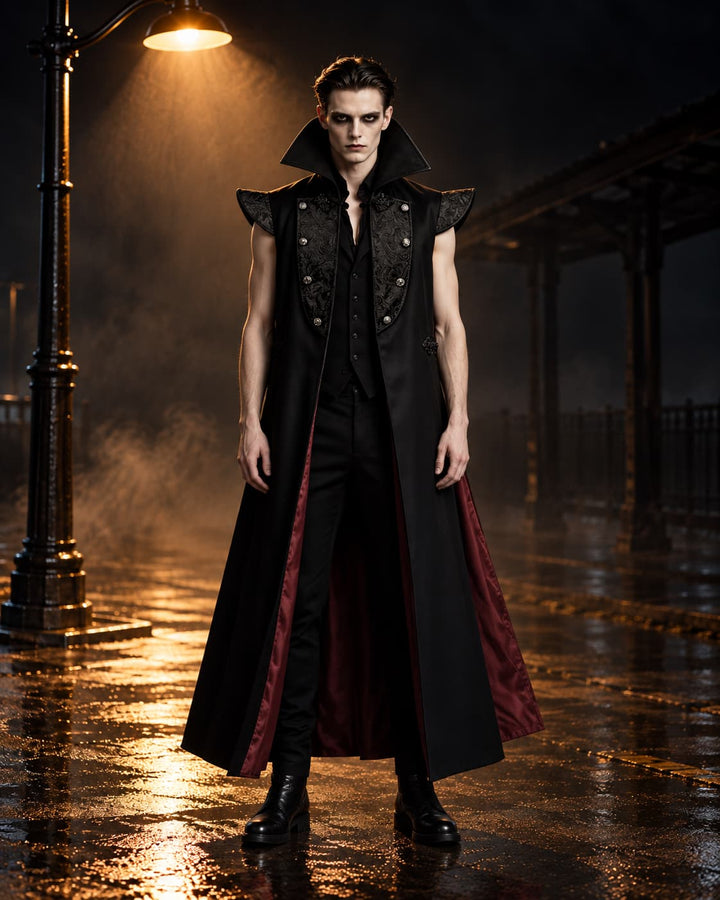 Déguisement Vampire Halloween à Col Haut Homme