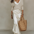 Ensemble Robe et Pull en Maille Femme