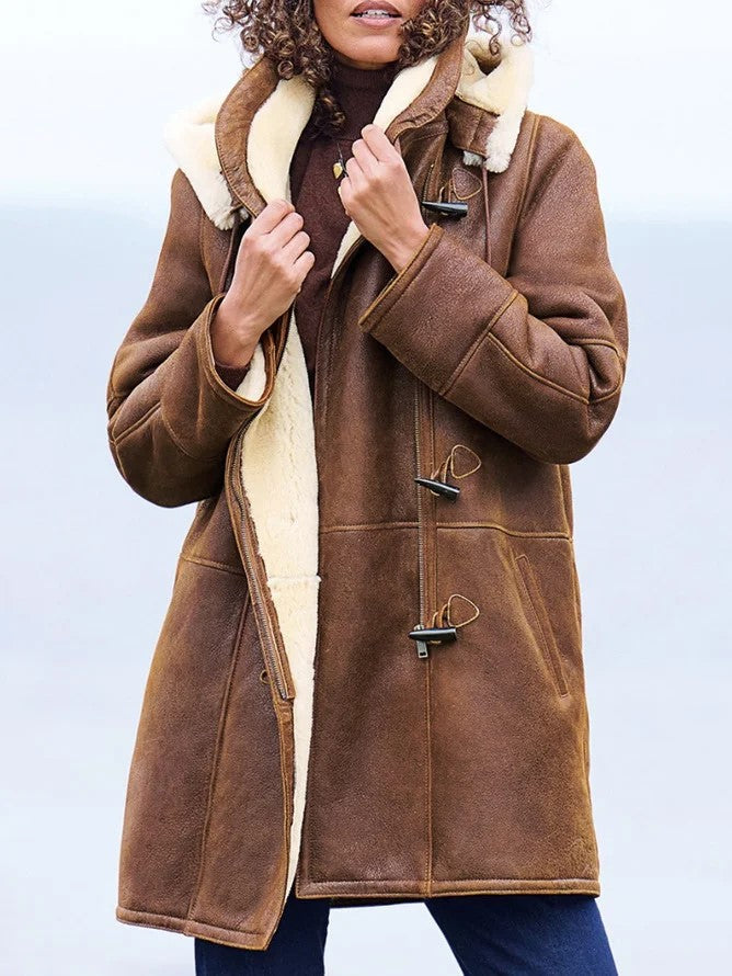 Manteau à Capuche Avec Brandebourgs Femme