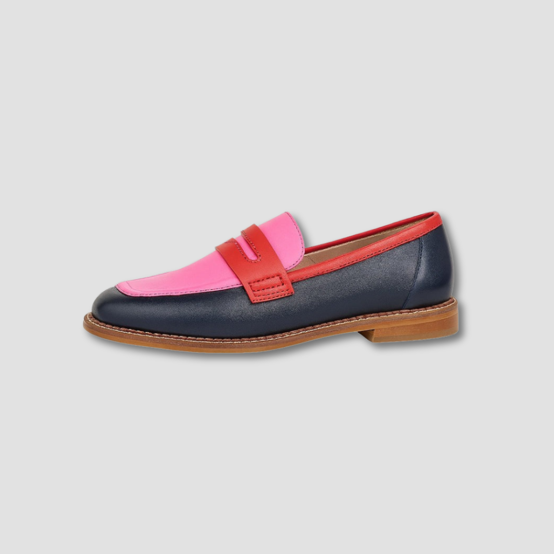 Mocassins Bicolores Sans Lacets Femme
